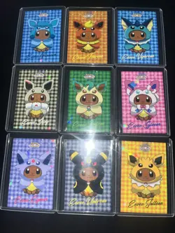 Poncho Eeveelution Cracked Ice Holo Let's Go Eevee Database Pokemon Set NM - Image 3