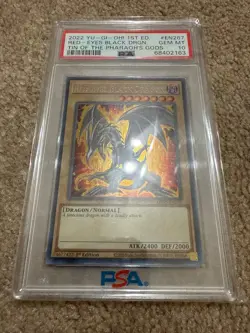 PSA 10 - 2022 Yu-Gi-Oh! 1st Ed, Red-Eyes Black Dragon, Tin of the Pharaoh's Gods - Image 1