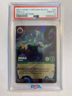 2024 RAVENSBURGER DISNEY LORCANA D23 PROMO CARD URSULA DECEIVER #03 PSA 10 !!! - Image 1