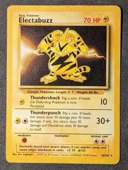 Electabuzz - 20/102 - Pokemon Base Set Unlimited Rare Card WOTC HP - Image 1