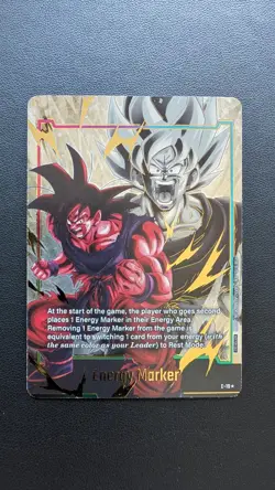 [NM] Dragon Ball Fusion World Gold Energy Marker Card - E-19 - Goku - Image 1