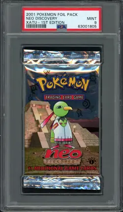 2001 Pokemon Neo Discovery 1st Edition Booster Xatu Art PSA 9 MINT - Image 1
