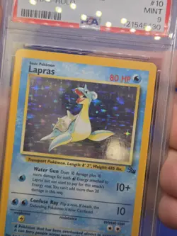 VTG WOTC Pokemon Fossil Unlimited Lapras 10/62 Holo Rare PSA 9 MINT NEW CERT - Image 2