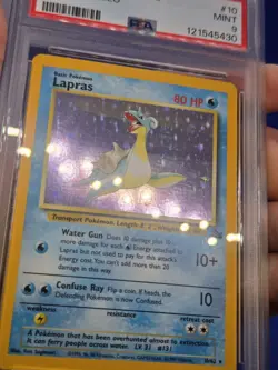 VTG WOTC Pokemon Fossil Unlimited Lapras 10/62 Holo Rare PSA 9 MINT NEW CERT - Image 3