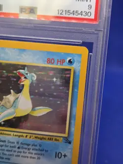 VTG WOTC Pokemon Fossil Unlimited Lapras 10/62 Holo Rare PSA 9 MINT NEW CERT - Image 5