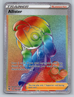 Allister 192/185 Vivid Voltage Holo Rainbow Secret Rare - Pokemon TCG - NM - Image 1