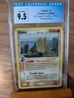 2006 Pokemon EX Dragon Frontiers Elekid Reverse Holo #48 CGC Gem Mint 9.5/10 - Image 1