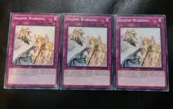 3x Solemn Warning SDCH-EN036 Common 1st Edition Yugioh Card Playset LP - Image 1