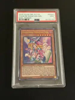 Yu-Gi-Oh! TCG Toon DK. Magician Girl 1st Edition Duel Power PSA 9 - Image 1