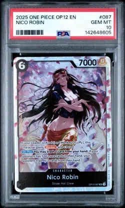 2025 One Piece Legacy Of The Master OP12 Nico Robin #087 Foil SR PSA 10 - Image 1