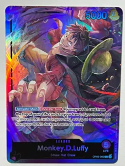 Monkey.D.Luffy ST18 OP05-060 Leader PURPLE Starter Deck Foil MINT - Image 1
