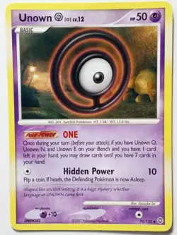 Unown O 70/132 DMG - B1G1F Secret Wonders Pokemon Card - $2 Combined Shipping - Image 1