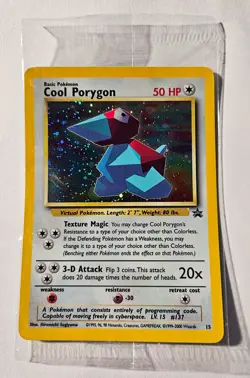 Pokemon TCG Card - Cool Porygon Promo Card Black Star #15 (NEW, SEALED) - Image 3