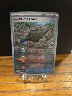 Antique Plume Fossil 079/086 Poke Ball Pattern White Flare Pokemon TCG - Image 1