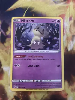Mimikyu - 081/189 - Cosmos Holo LP, English Pokemon Sword & Shield - Darkness Ab - Image 1