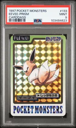 Eevee Pokemon 1997 Prism Carddass Japanese 133 PSA 9 - Image 1