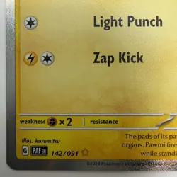 Pawmi 142/091 Pokemon SV: Paldean Fates Shiny Rare Holo 2024 - Image 5