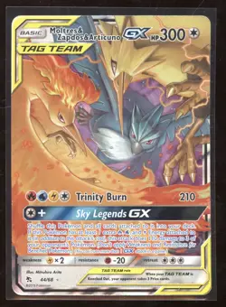 2019 Pokemon S&M Hidden Fates Moltres & Zapdos & Articuno GX Holo Rare #44/68 - Image 1