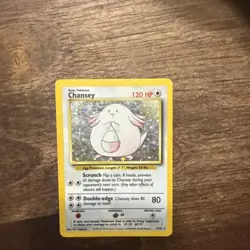 Pokemon English Base Set Chansey Holo-Rare #3/102 Heavily Played - Image 1