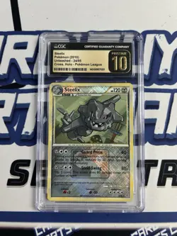 2010 Pokemon Cross Holo Unleashed #24 Steelix CGC Pristine 10 - Image 1