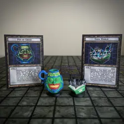 Yugioh Dungeon Dice Monsters Custom Pot Of Greed And Toon World Set - Image 1