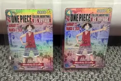 (2) One Piece Monkey.D.Luffy College Basketball US Voyage Promo Cards New Sealed - Image 1