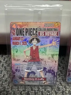 (2) One Piece Monkey.D.Luffy College Basketball US Voyage Promo Cards New Sealed - Image 3