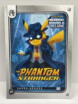 Pokemon Pikachu Heroes And Villains DC The Phantom Stranger Card No. 171 - Image 1