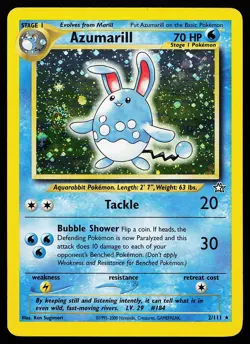 Azumarill 2/111 Holo SWIRL Neo Genesis Pokemon Card - Image 1
