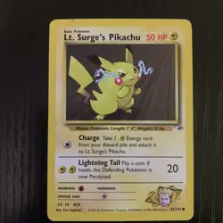 Pokemon - Gym Heroes Lt. Surge's Pikachu 81/132 MP - Image 1