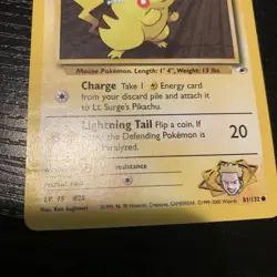 Pokemon - Gym Heroes Lt. Surge's Pikachu 81/132 MP - Image 3
