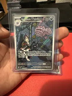 Team Rocket's Weezing 199/182 Illustration Rare Holo Destined Rivals Pokemon NM - Image 1