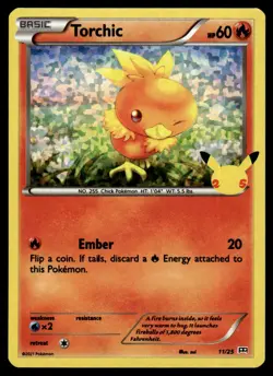 2021 McDonald's Canada 25th Anniversary Promo Non-Holo Torchic UNplayed #11 - Image 1