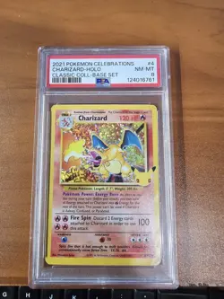 Pokemon Charizard 4/102 Celebrations Classic Collection Holo PSA 8 2021 - Image 2