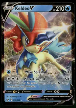 Keldeo V 053/202 SWSH01: Sword & Shield Base Set Pokemon - Image 1
