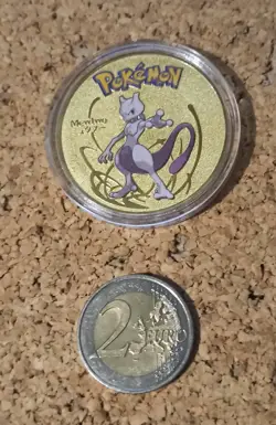 Piece Coin Medal Medaille Pokemon Mewtwo Pikachu Carte Collection Souvenir Gift - Image 2