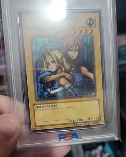 2003 Yu-Gi-Oh! Gemini Elf 1st Edition Secret Rare LON-000 PSA 9 FOIL BLEED - Image 4