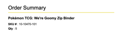 Pokemon Center Exclusive TCG We're Goomy Zip Binder 9 Pocket 360 Cards SHIPPED - Image 2