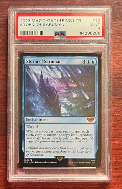 MTG LTR Storm of Saruman 72 Mythic - Lord of the Rings PSA 9 Mint - Image 1