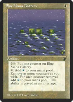 [1x] Blue Mana Battery Slight Play, English Legends MTG Magic - Image 1