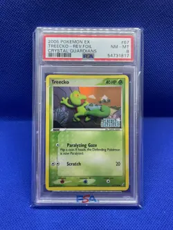 2006 Pokemon Ex Crystal Guardians Treecko Reverse Holo/Foil 67/100 PSA 8 - Image 1