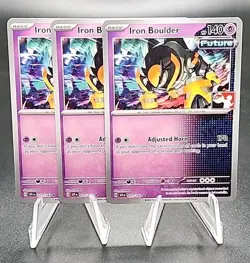 Pokemon Iron Boulder X 3 071/142 Prize Pack Series 6 Play Stamp Non Holo SCR - Image 1