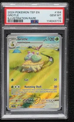 Grotle Illustration Rare Pokemon Scarlet & Violet: Temporal Forces TEF PSA 10 - Image 1