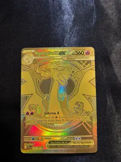 Pokemon TCG Mega Charizard X EX 130/094 PFL: Gold Hyper Rare - Image 1