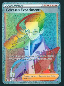 Colress's Experiment 205/196 Lost Origin FA Rainbow Secret Rare Pokemon TCG - Image 1