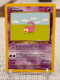 1999 Pokemon #55/62 Slowpoke (Fossil Set) Non Holo - 1st Edition - NM - Image 1