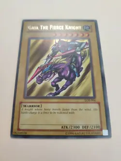 Yu-Gi-Oh! Gaia The Fierce Knight LOB-006 Ultra Rare LP/MP - Image 2