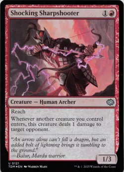 Shocking Sharpshooter - FOIL - U Tarkir: Dragonstorm 121 - MTG - Image 1