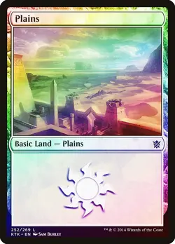 Plains (252) FOIL Khans of Tarkir NM Basic Land MAGIC GATHERING CARD ABUGames - Image 1