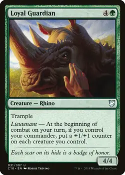 Loyal Guardian Commander 2018 NM Green Uncommon MAGIC GATHERING CARD ABUGames - Image 1